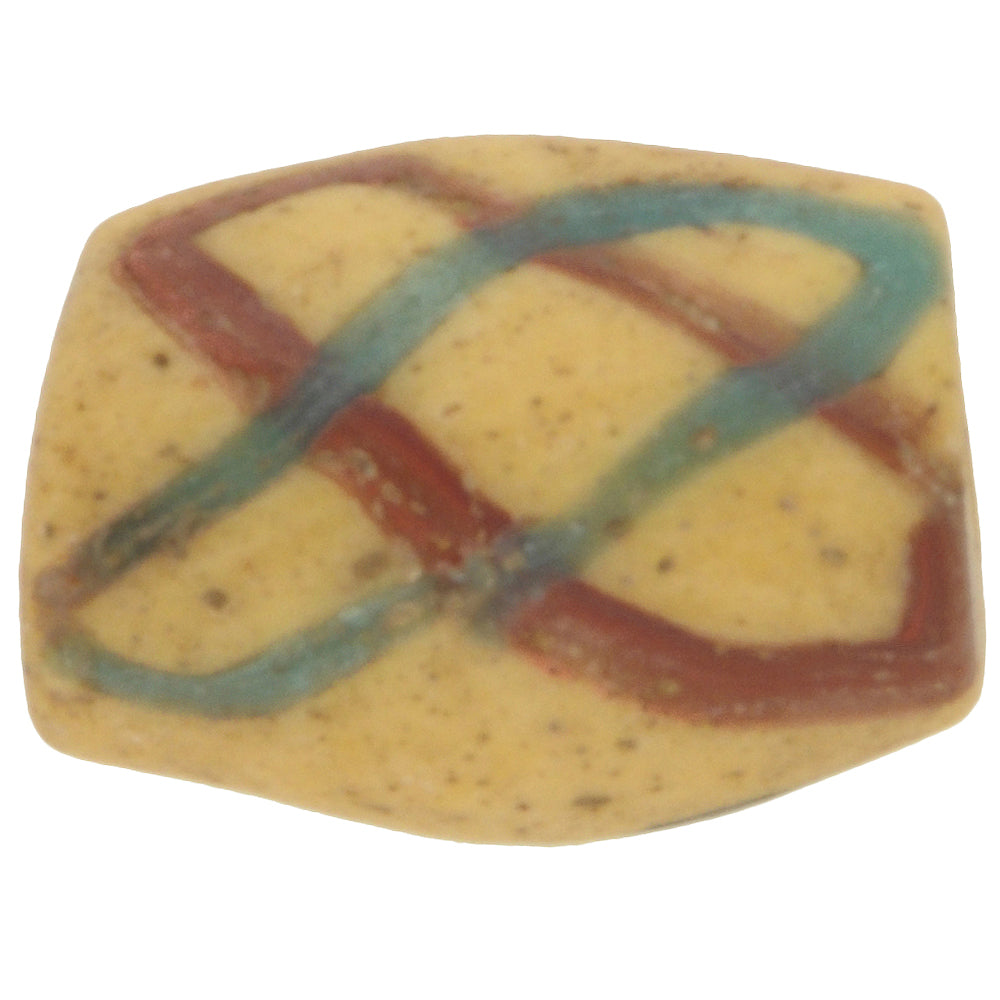Authentic Old Akoso Krobo Powder Glass Bead – 19×14 mm African Trade