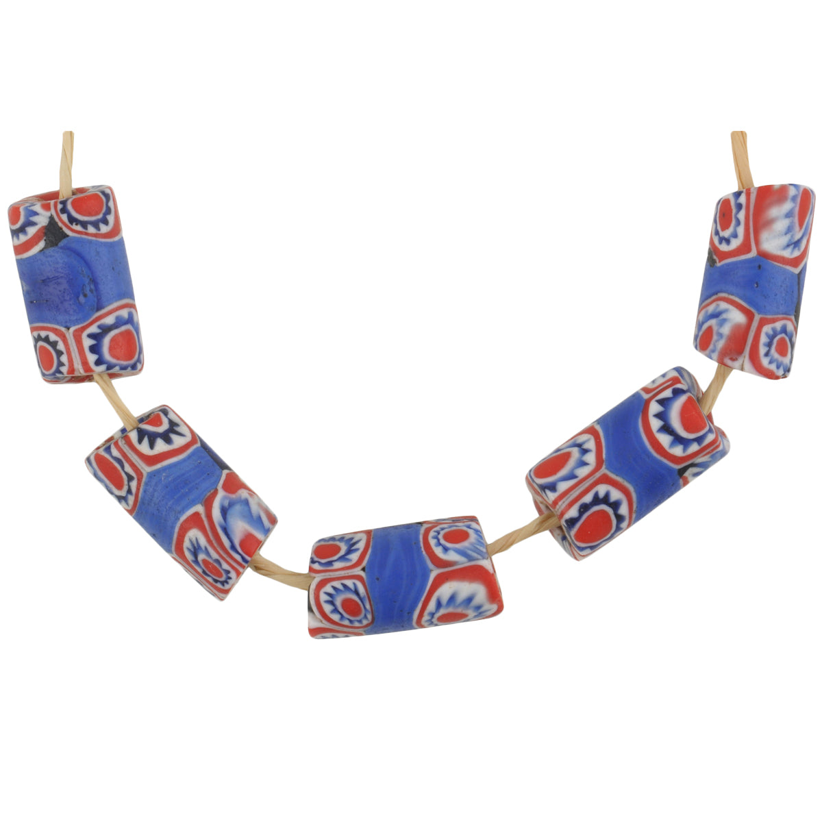 Rare Blue Banded Antique Venetian Millefiori African Trade Beads