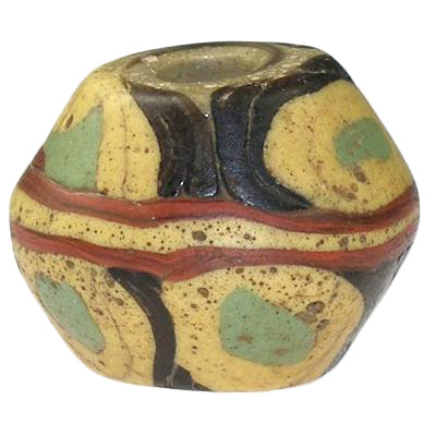 Authentic Antique Bodom Glass Trade Bead – 16×13 mm Krobo, Ghana