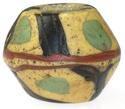 Rare Antique Bodom Authentic African Glass Trade Beads Sb-19704 - close-up