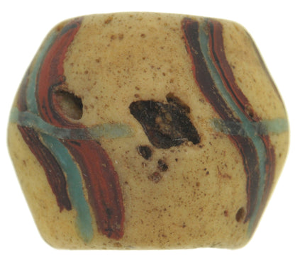 Rare Authentic Old Ghana Bodom Bead – 18×15 mm Powder Glass