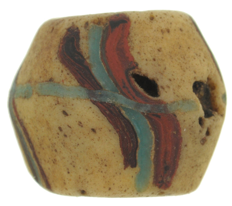Rare Authentic Old Ghana Bodom Bead – 18×15 mm Powder Glass