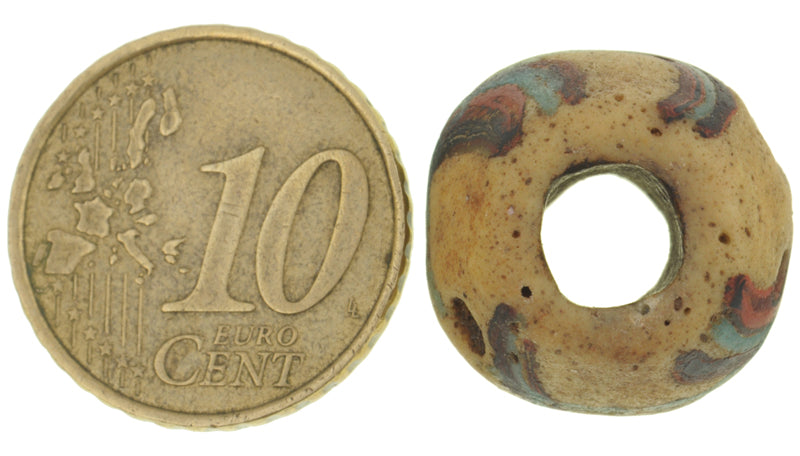 Rare Authentic Old Ghana Bodom Bead – 18×15 mm Powder Glass