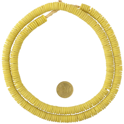 Old Bohemian Czech Glass Disk Beads - Vintage African Trade Beads