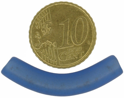 Rare Vintage Old Elbow Czech Bohemian Glass Trade Bead 35X7Mm - alternate view