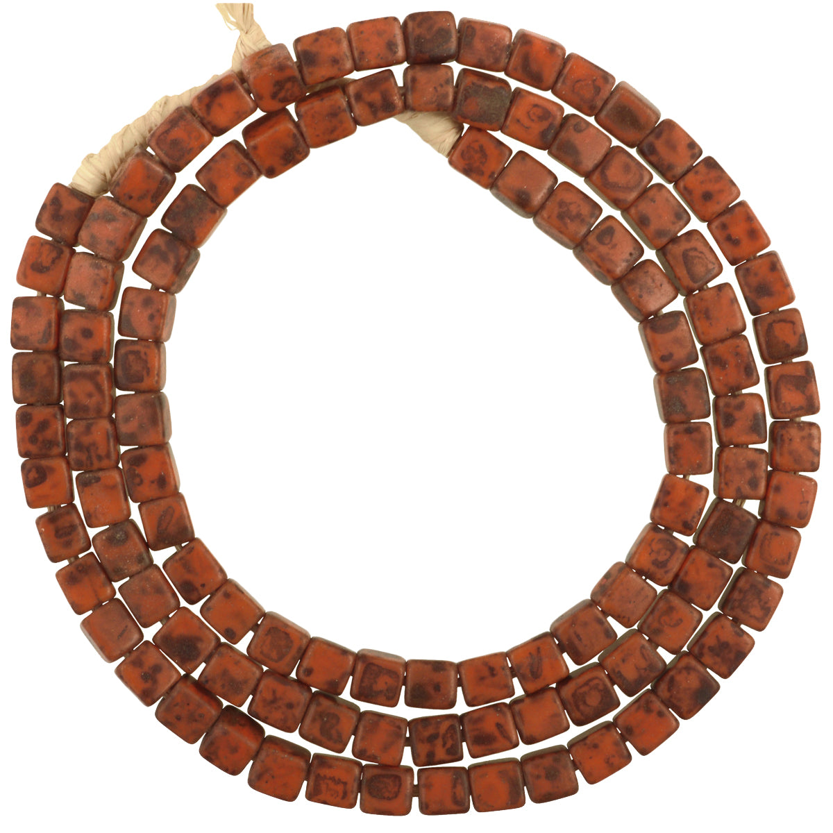 Old Czech Bohemian Cube Glass Trade Beads - Vintage African Jewelry