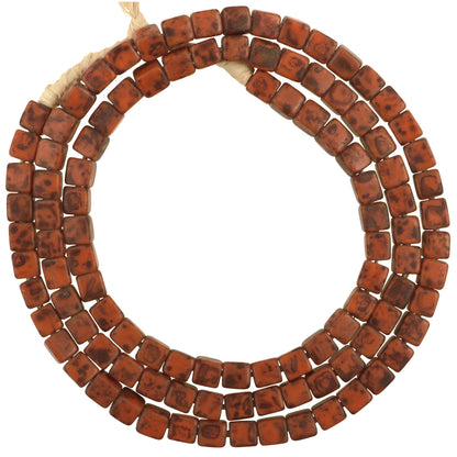 Old Czech Bohemian Cube Glass Trade Beads - Vintage African Jewelry