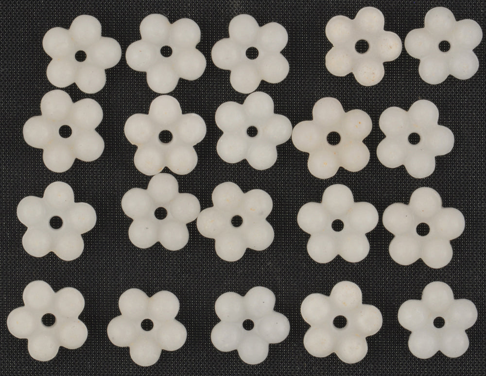 Twenty Old Vintage Flower Spacers - Czech Bohemian Glass Trade Beads