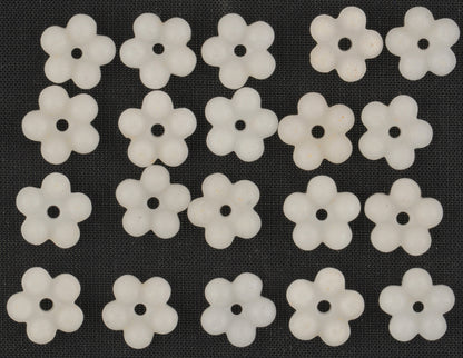 Twenty Old Vintage Flower Spacers - Czech Bohemian Glass Trade Beads