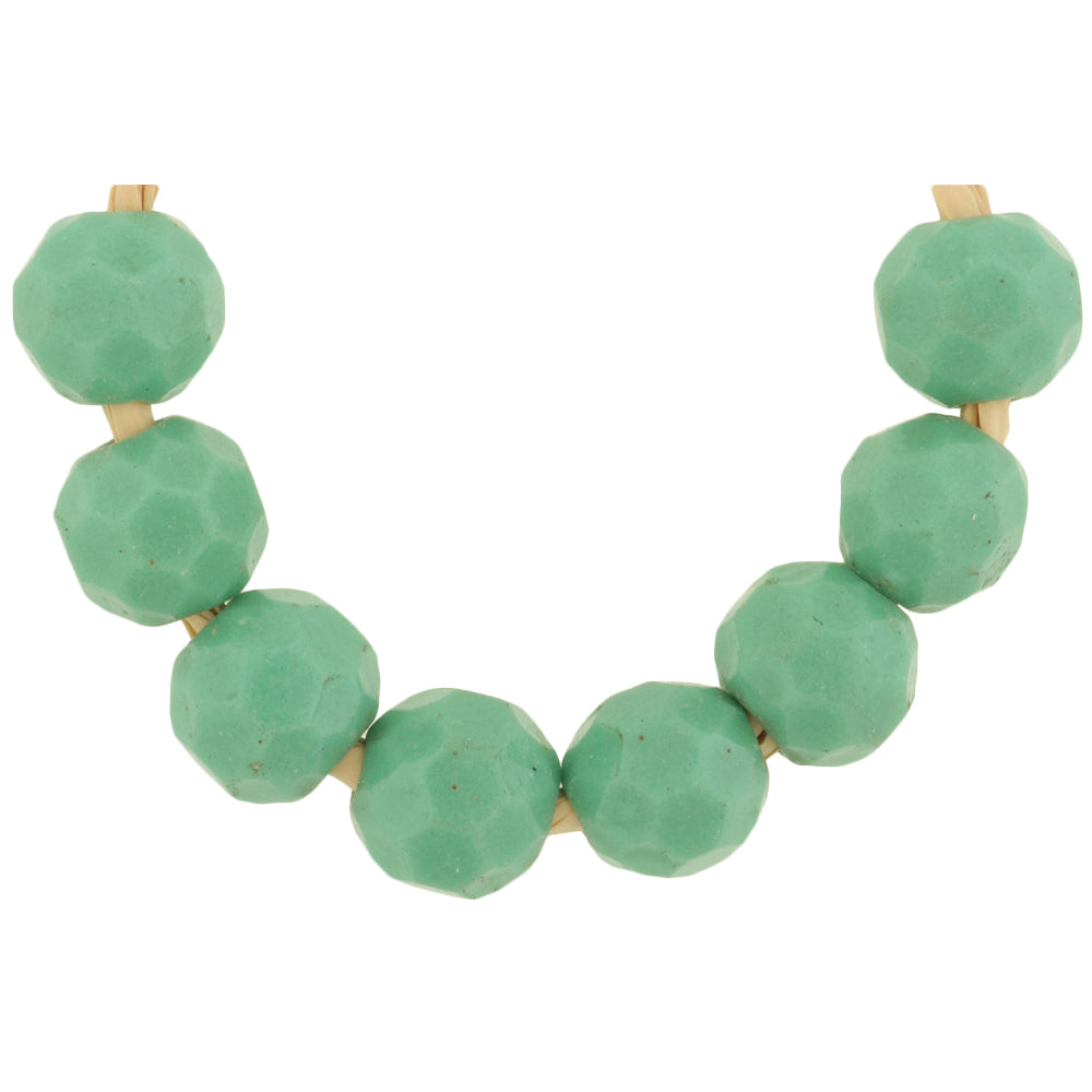 Old Bohemian/Czech Faceted Glass Trade Beads, 9Mm