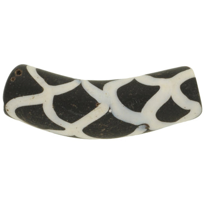 Rare Antique Rattlesnake Trail Decorated Venetian Lampwork Glass Trade Bead