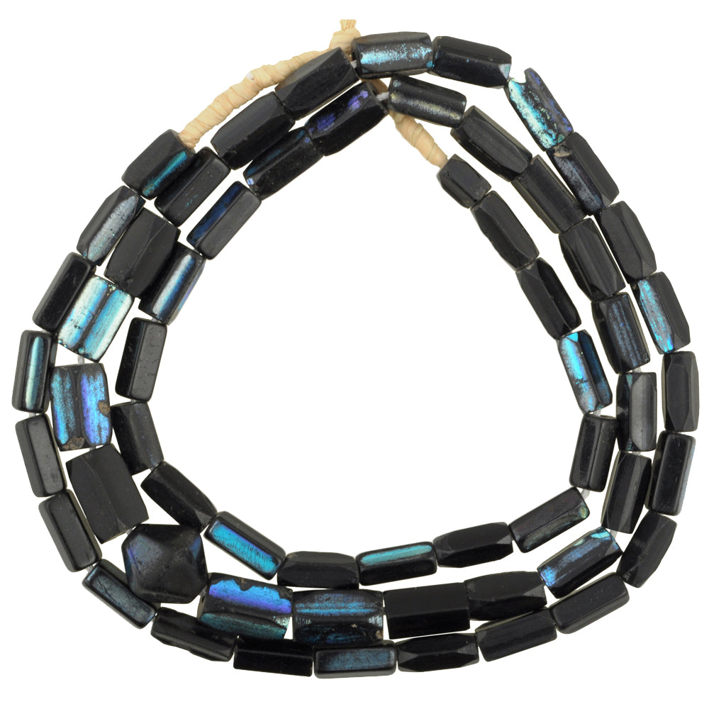 Old Fumed Bohemian Czech Glass African Trade Beads, 5-7Mm