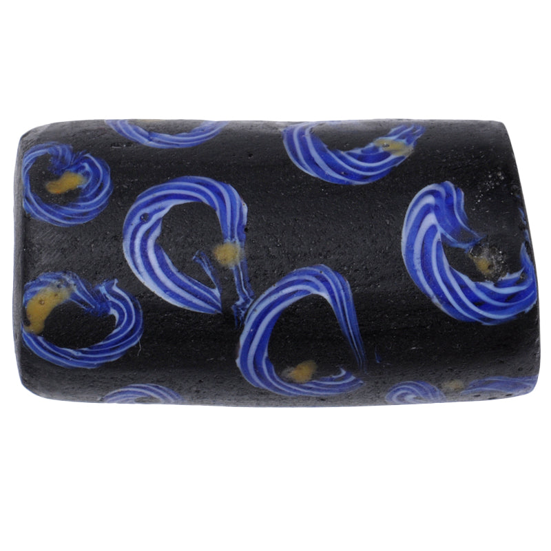 Rare Antique Venetian Fancy Glass Trade Bead With Trail Decoration