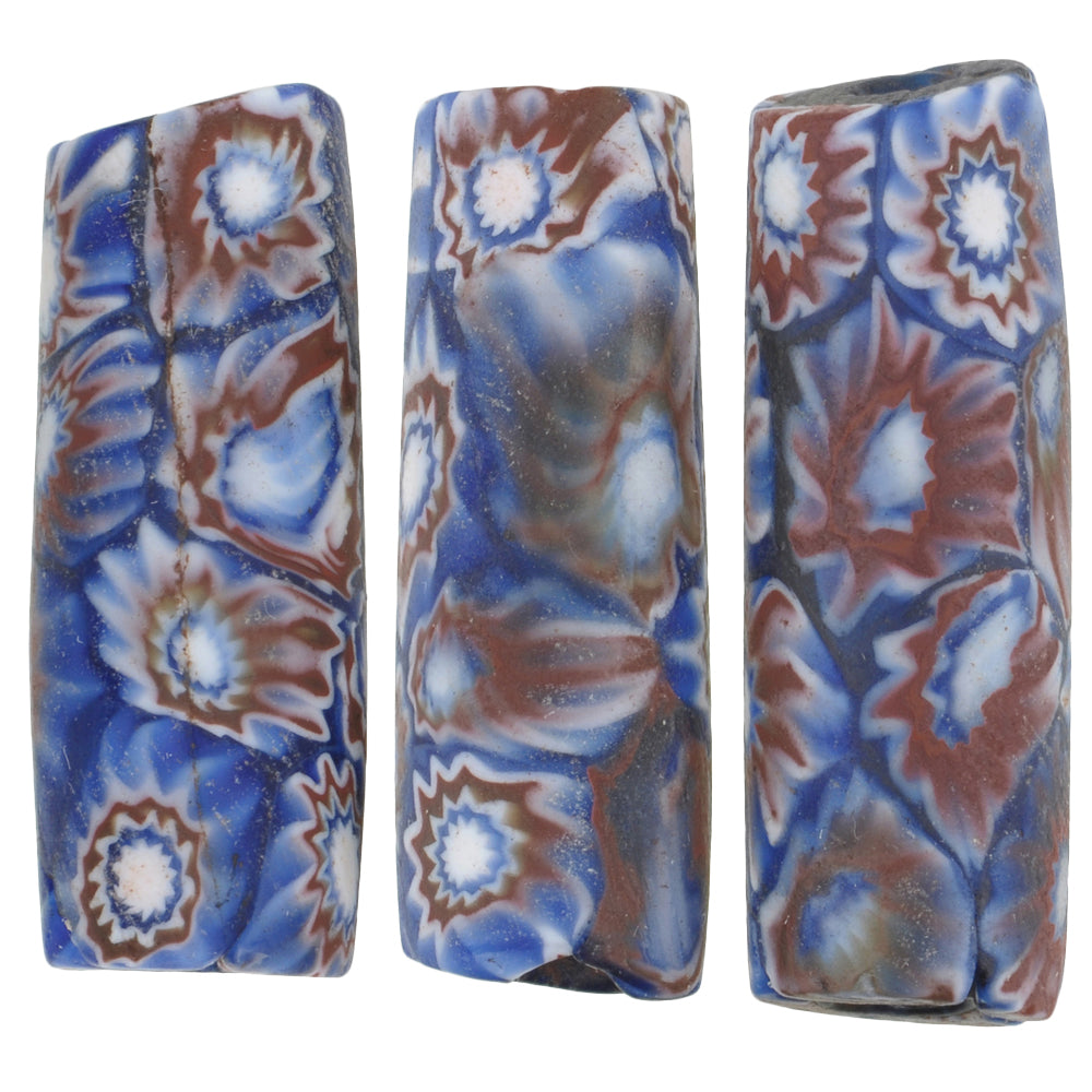 Antique Large Millefiori Venetian Mosaic Trade Beads - African Trade