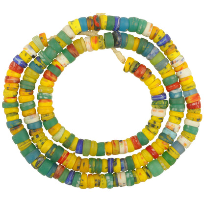 Vintage African Trade Beads: Old Bohemian Molded Czech Glass (6-9Mm)