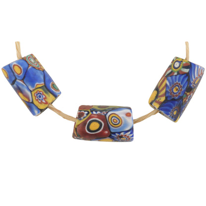 Antique Multimurrine Millefiori Venetian Mosaic Glass Trade Beads
