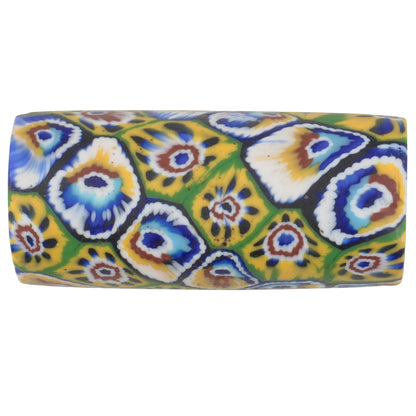 Rare Antique Large Multimurrine Millefiori Mosaic Glass Trade Bead