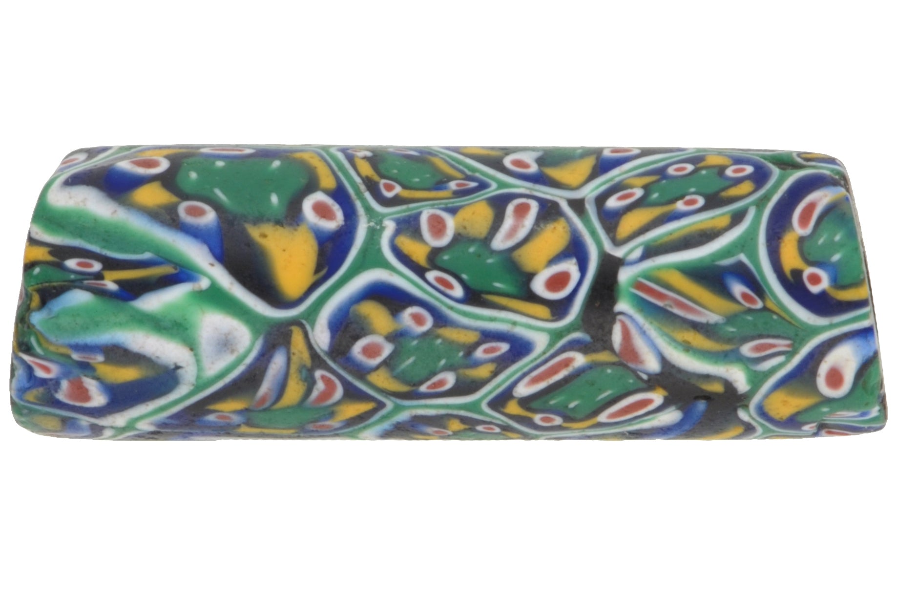 Antique Large Millefiori Venetian Mosaic Glass Trade Bead, African Trade - alternate view