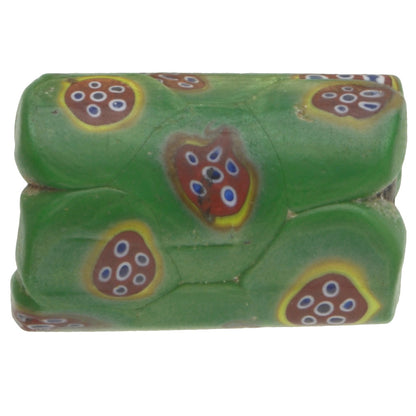 Rare Antique Large Millefiori Mosaic Glass Trade Bead - 19X13Mm