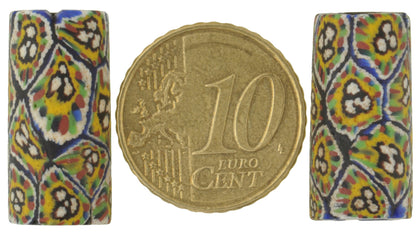 Antique Large Venetian Millefiori Mosaic Glass Trade Beads - African Trade - alternate view