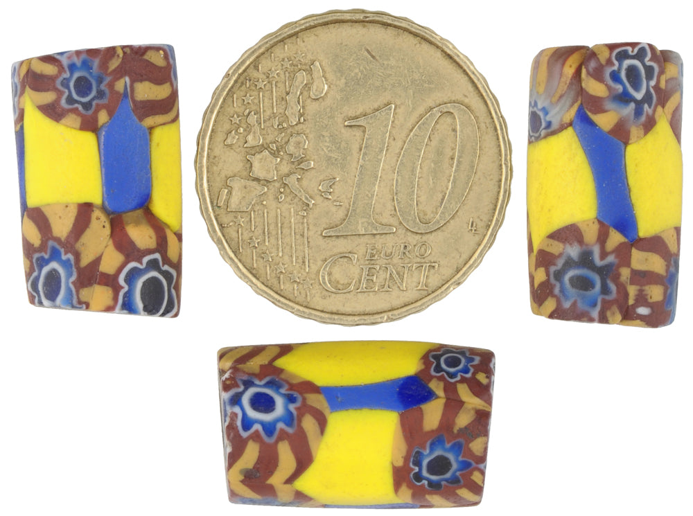 Rare Antique Venetian Millefiori Mosaic Beads - African Trade Beads - alternate view