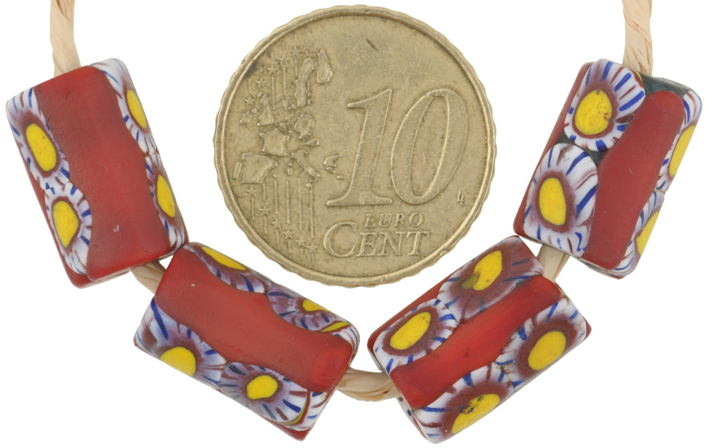 Rare Antique Venetian Millefiori Mosaic Trade Beads - African Trade - alternate view