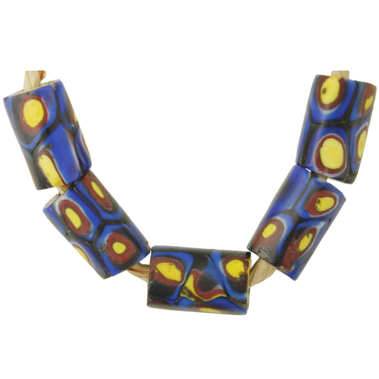 Antique Venetian Millefiori Mosaic African Trade Beads - 13Mm