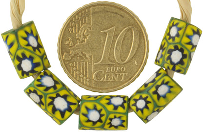 Antique Venetian Millefiori Mosaic Trade Beads, African Glass Beads - alternate view