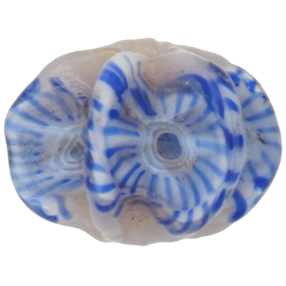 Antique Large Star Millefiori Venetian Mosaic Glass Trade Bead, African Trade