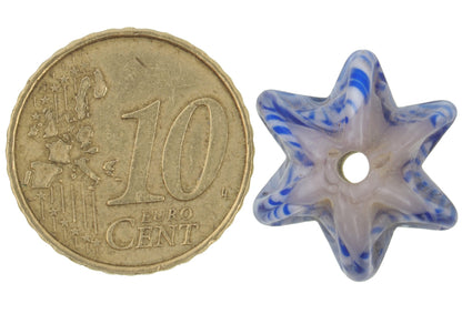 Antique Large Star Millefiori Venetian Mosaic Glass Trade Bead, African Trade - alternate view