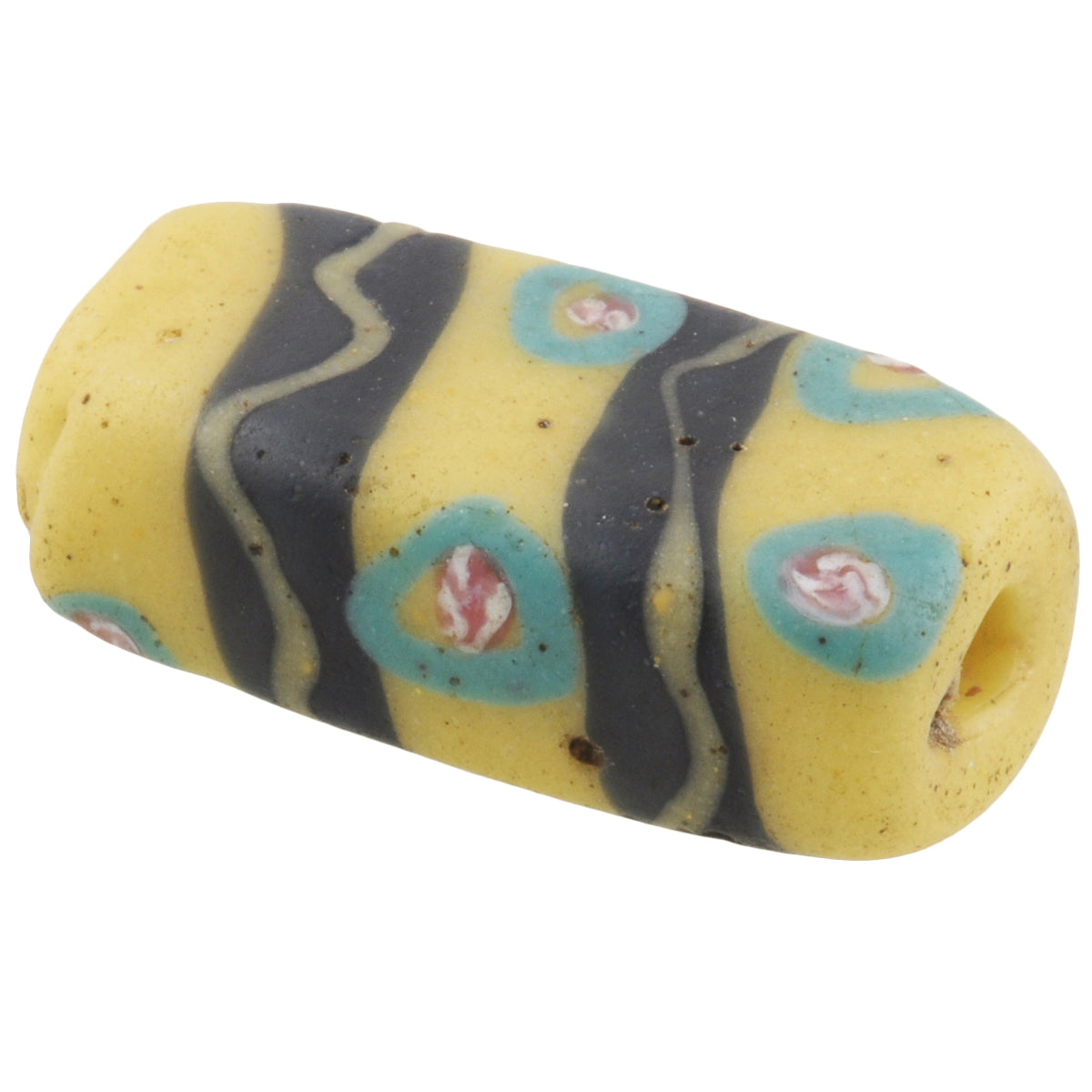 Antique Tabular Fancy Venetian Lampwork Glass Trade Bead 21Mm - African Trade
