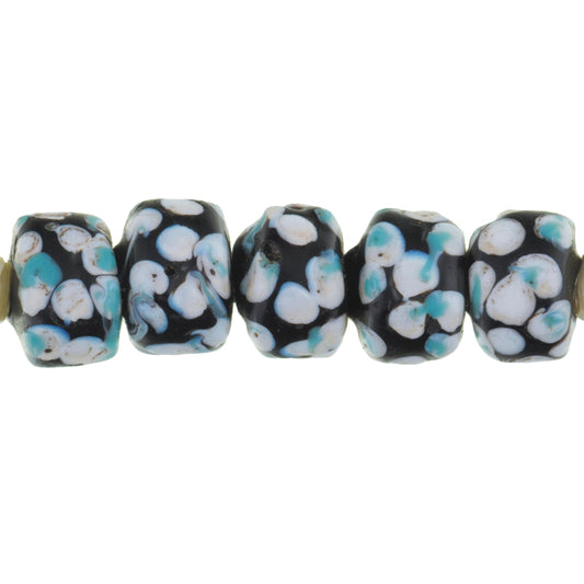 Rare Antique Venetian "Thousand Eyes" Wound Glass Trade Beads, 8-9Mm