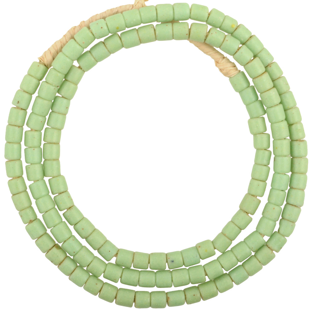 Old Blue Tile Bohemian Czech Glass Trade Beads, 5Mm, 24"