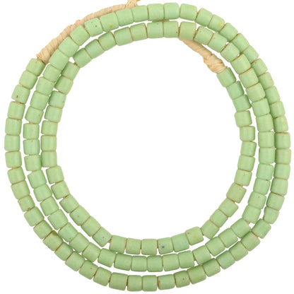 Old Blue Tile Bohemian Czech Glass Trade Beads, 5Mm, 24"