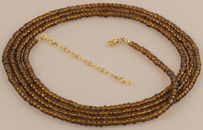 Extension Chain Brown Handmade African Waist Beads – Body & Belly Jewelry - TribalGH