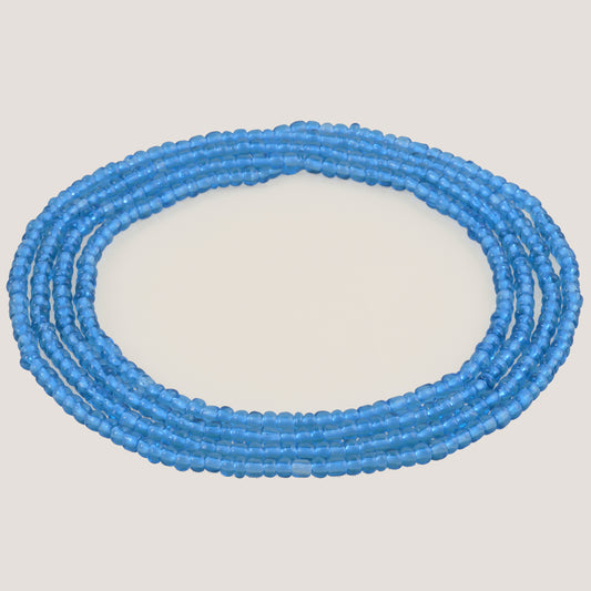 Bright Blue African Waist Beads - Handmade Body & Hip Jewelry