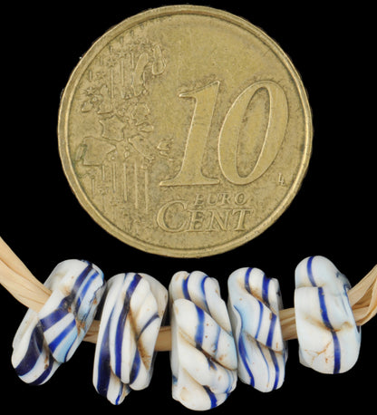 Rare Old Venetian Fancy Disks, Antique Wound Glass African Trade Beads - alternate view