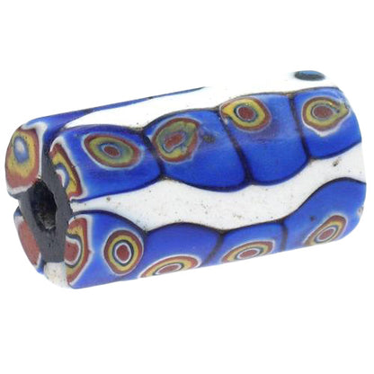 Rare Antique Millefiori Mosaic Bead, African Trade Beads, 23X13Mm
