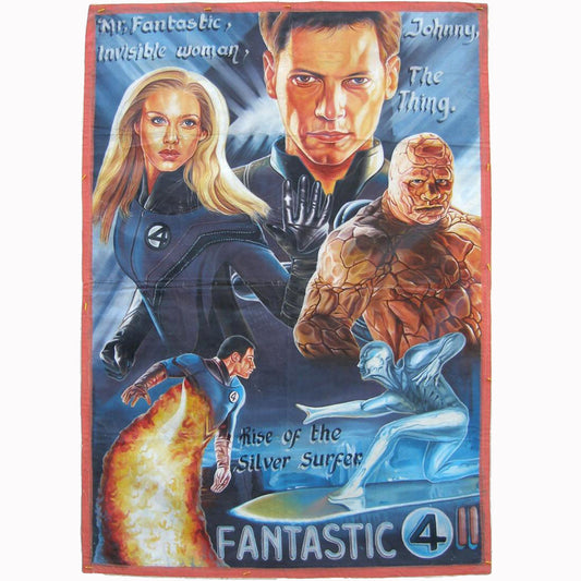Hand-Painted Fantastic Four Ii Movie Poster From Ghana | Unique Art