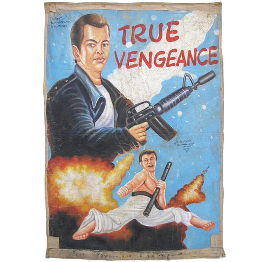 True Vengeance - Original Hand-Painted Ghanaian Movie Poster