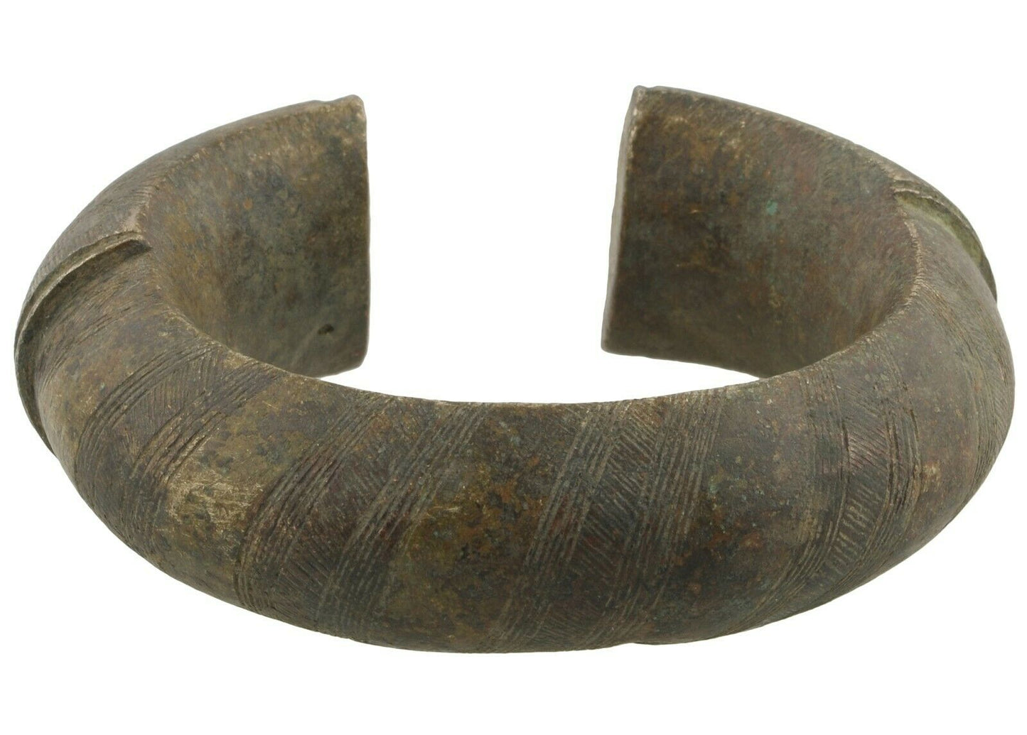 Antique Brass Bracelet African Currency Fulani Ghana Burkina Faso - alternate view
