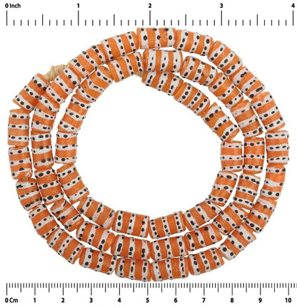 Handmade African Trade Beads - 7Mm Krobo Recycled Glass Beads - close-up