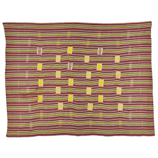 Old African Art Ewe Kente Ghana Hand Woven Textile Ceremonial Cloth