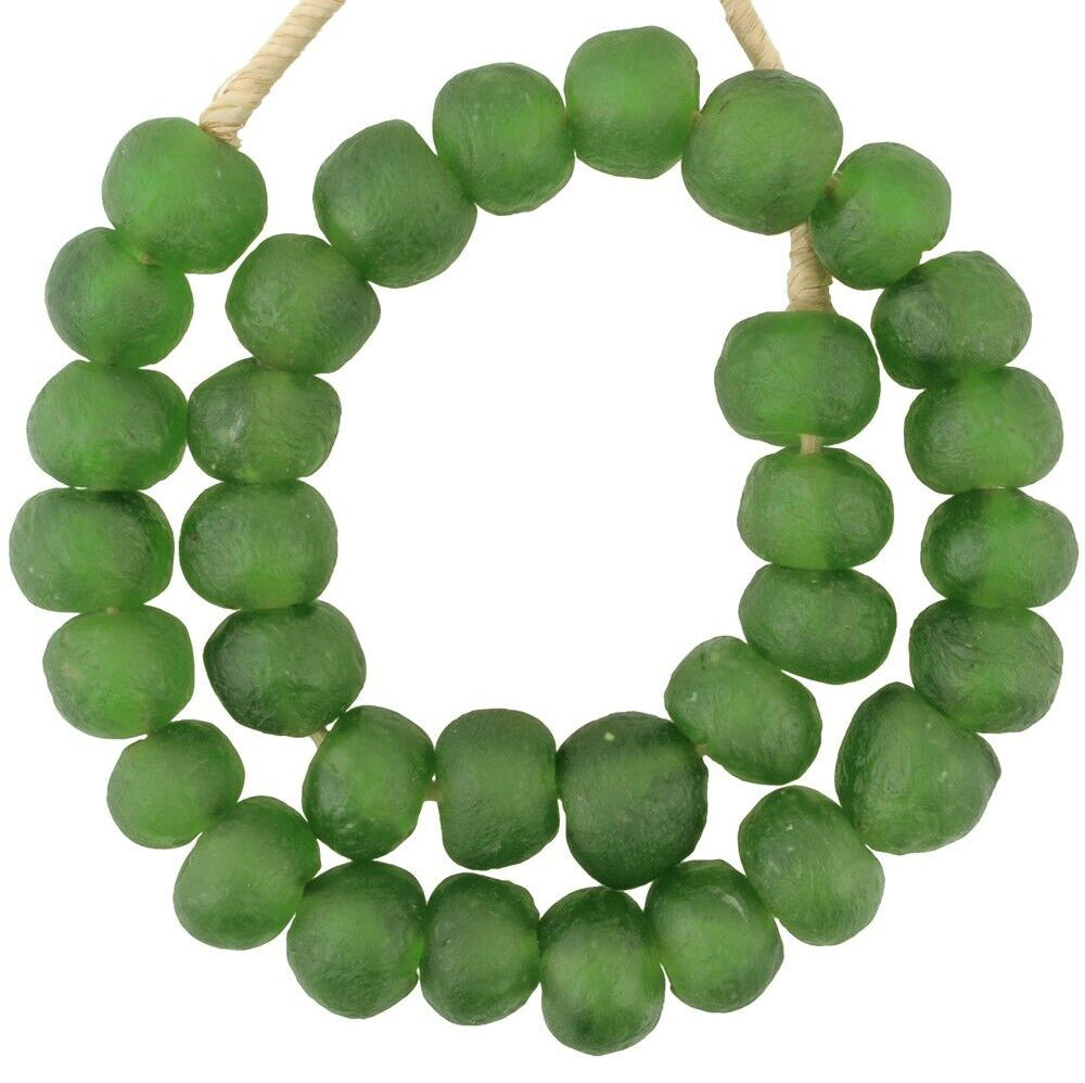 Beautiful X-Large Translucent Krobo Glass Beads - Ghana