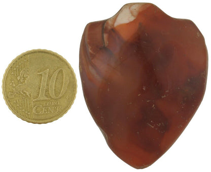 Large Antique Carnelian Agate Trade Bead Pendant – Cambay, 43 × 33 mm