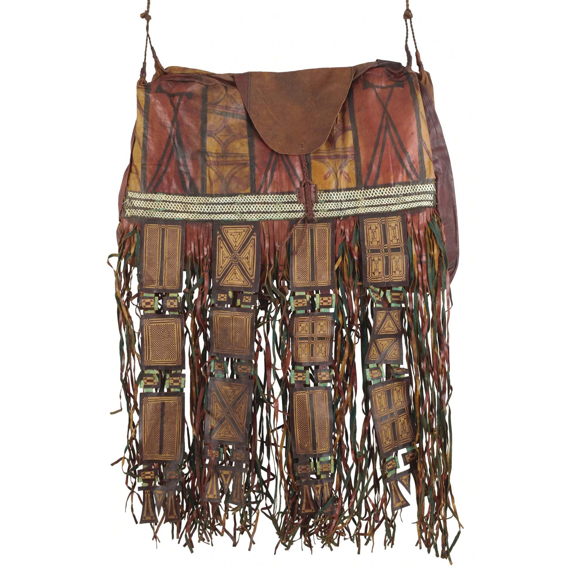 Authentic Old Tuareg Leather Bag – Sahara Nomad Storage Artifact