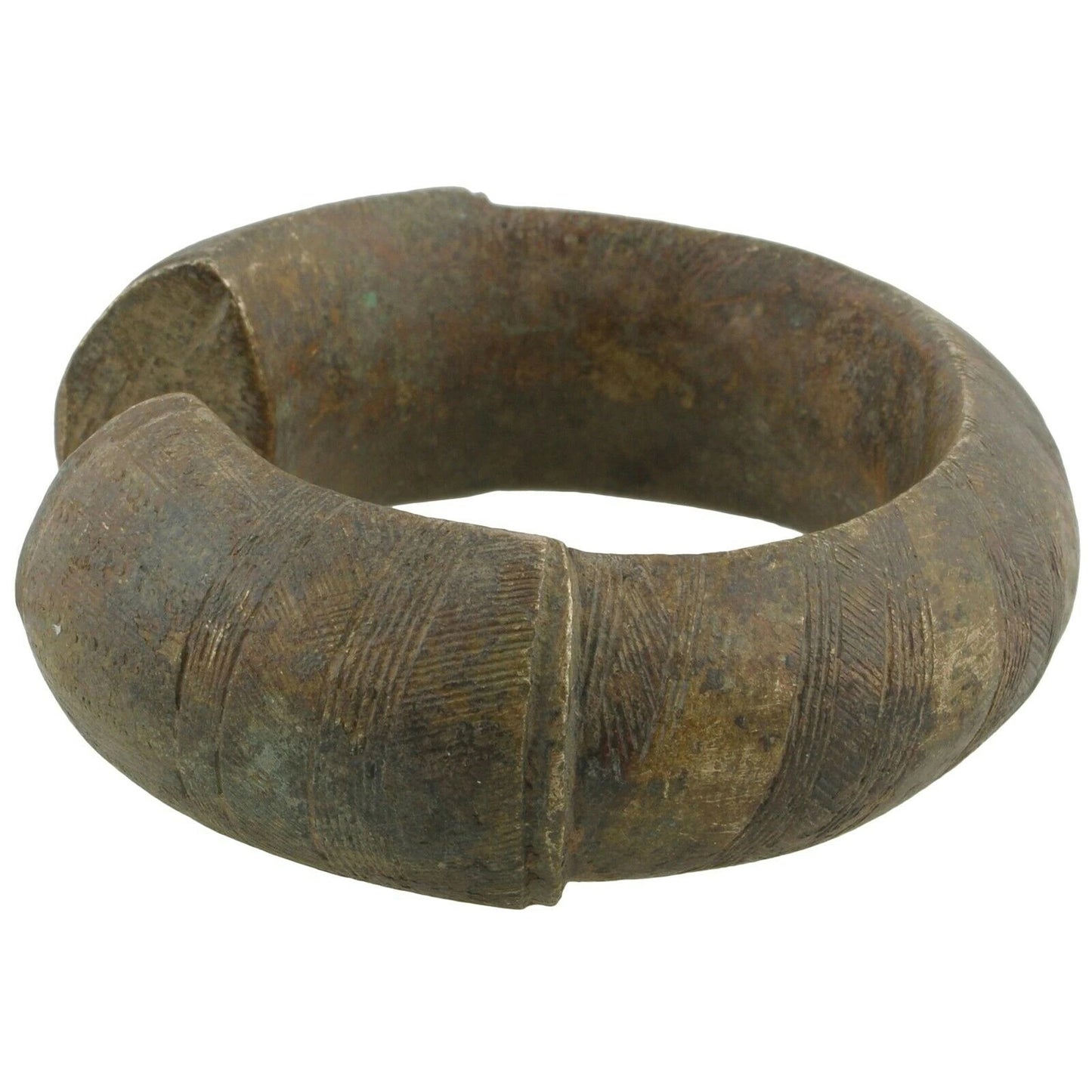 Antique Brass Bracelet African Currency Fulani Ghana Burkina Faso