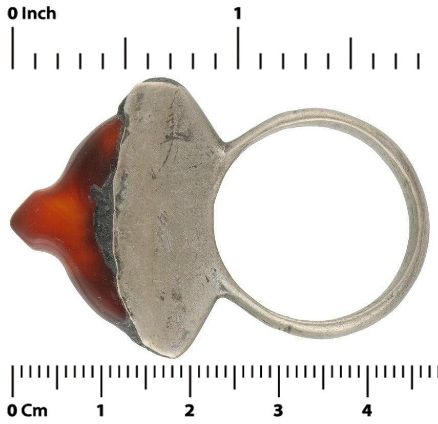 Old Tuareg Ring Silver Ethnic Jewelry African Niger Nigeria Mali West Africa - zoomed-in detail