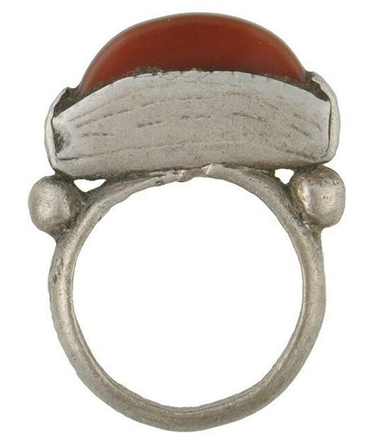 Tuareg Silver Ring with Agate Stone – TribalGH