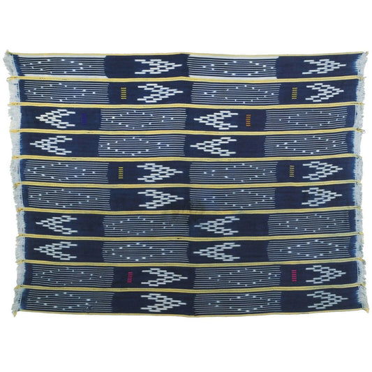 Vintage African Handwoven Ivory Coast Baule Handmade Cloth Textile Decoration